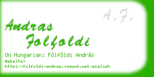 andras folfoldi business card