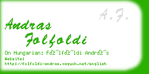 andras folfoldi business card